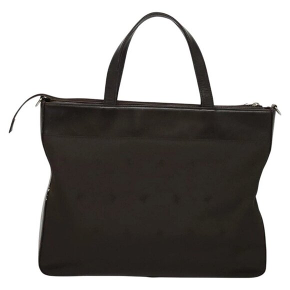 BURBERRY Hand Bag Leather 2way Brown Silver Auth bs25791 - Picture 2 of 16